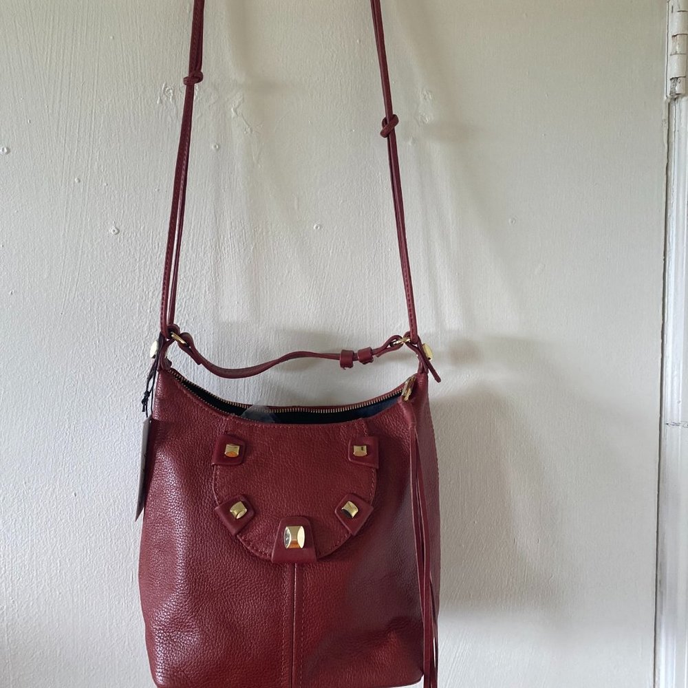 NWT Joe's Jeans Leather Red Oxblood Crossbody Purse MSRP $178